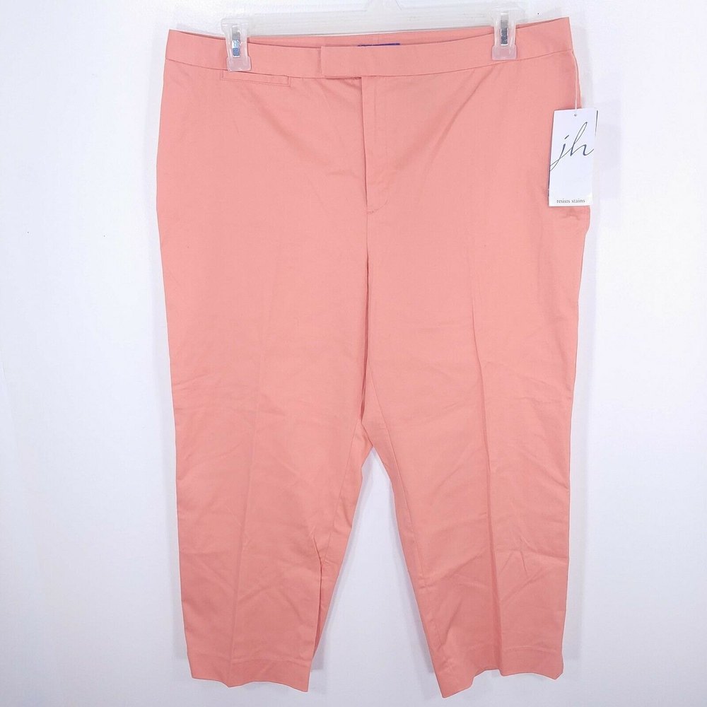 J.H. Collectibles Coral Front Pocket Spandex Stretch Pants JKMU28 Women Size 16